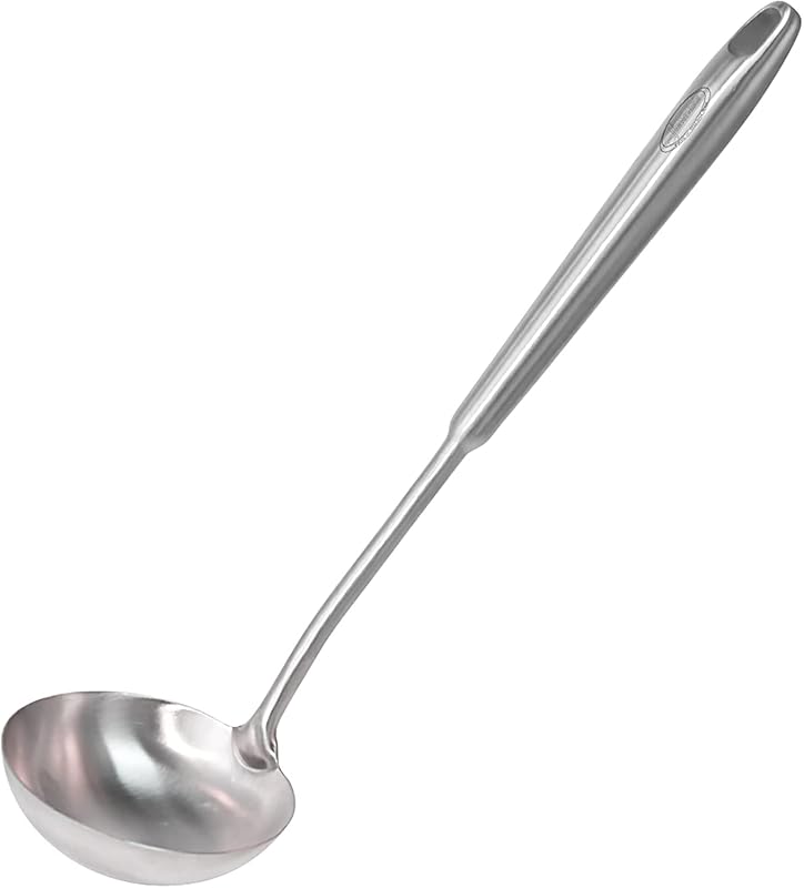 Newness Soup Ladle,  Resilient 304 Stainless Steel Soup Spoon with Vac